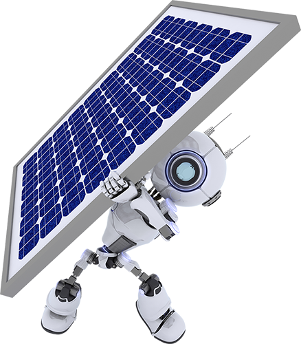 Robot carrying Solar Panel